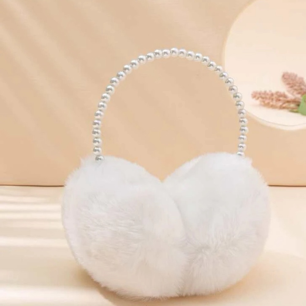 Women’s Pearl Decor Plus Simple Elegant and Versatile Warm Earmuffs